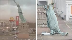 Statue of Liberty fall down